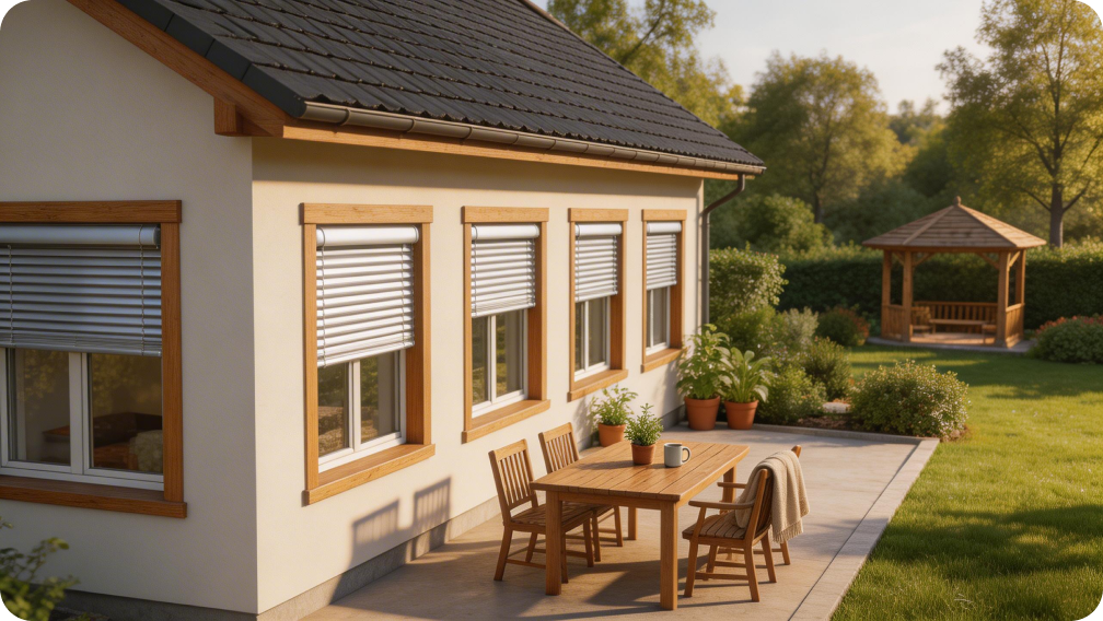 Рольставни на коттедж