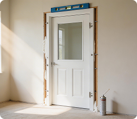 Установка пластиковых дверей